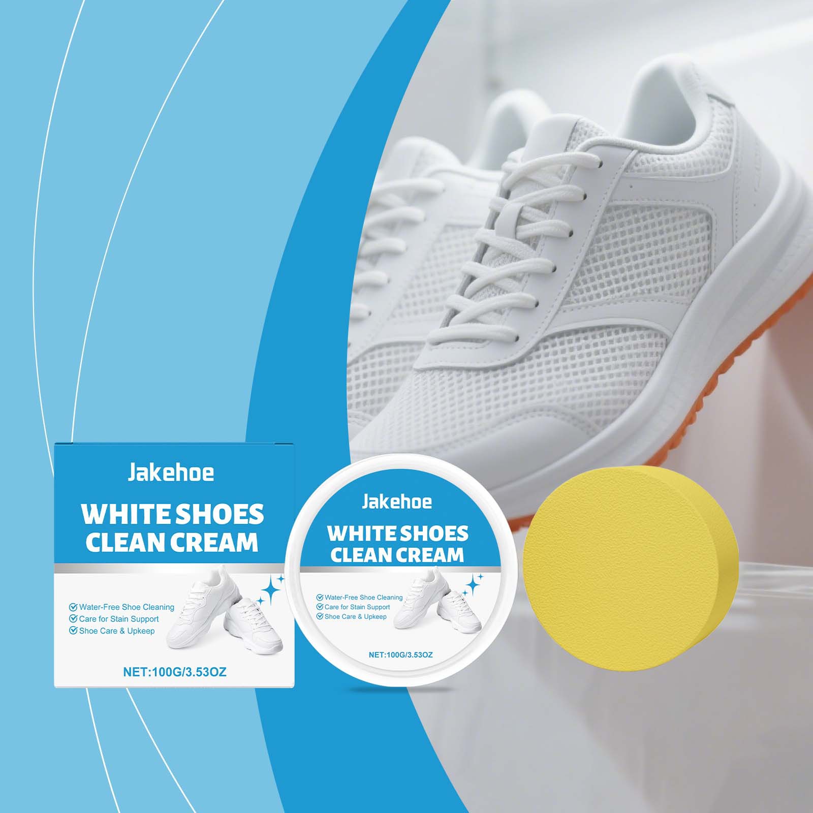Sneaker Care Whitener - 화이트 슈즈 클리너 크림 스니커즈 얼룩