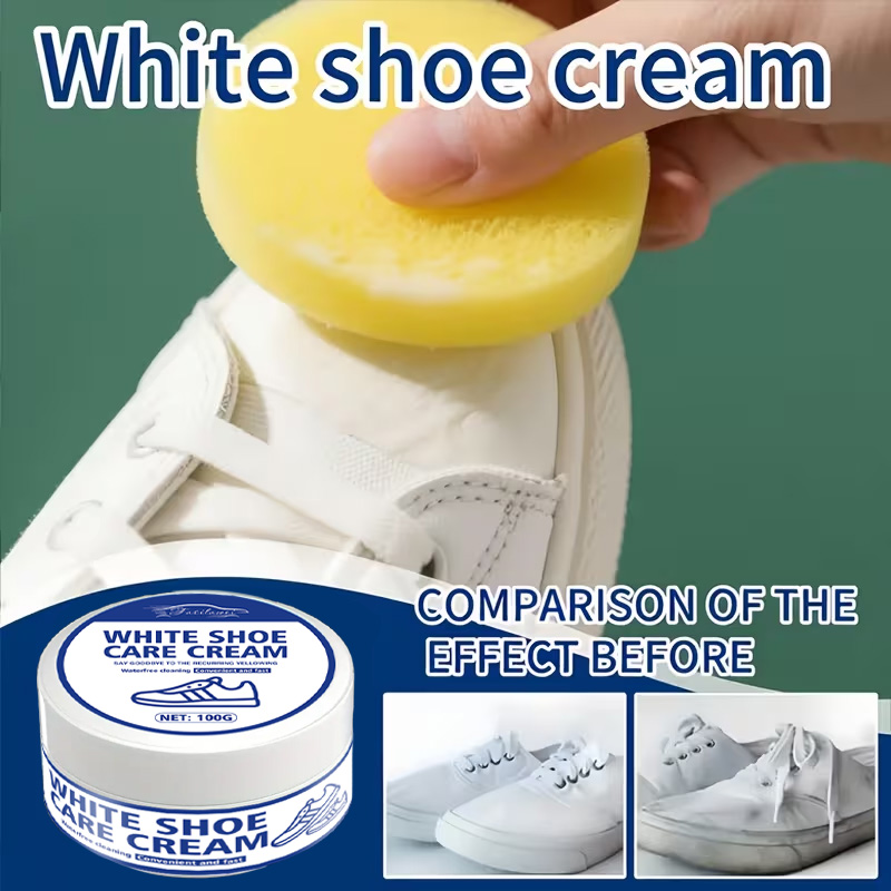 Sneaker Care Whitener - 화이트 스니커 케어 크림 (스펀지 포함):