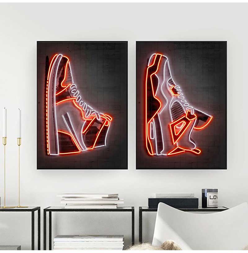 패션 그래피티 스니커즈 벽 아트 포스터 프린트 그림,  - Waterproof Spray Shoe 리뷰 및 가격