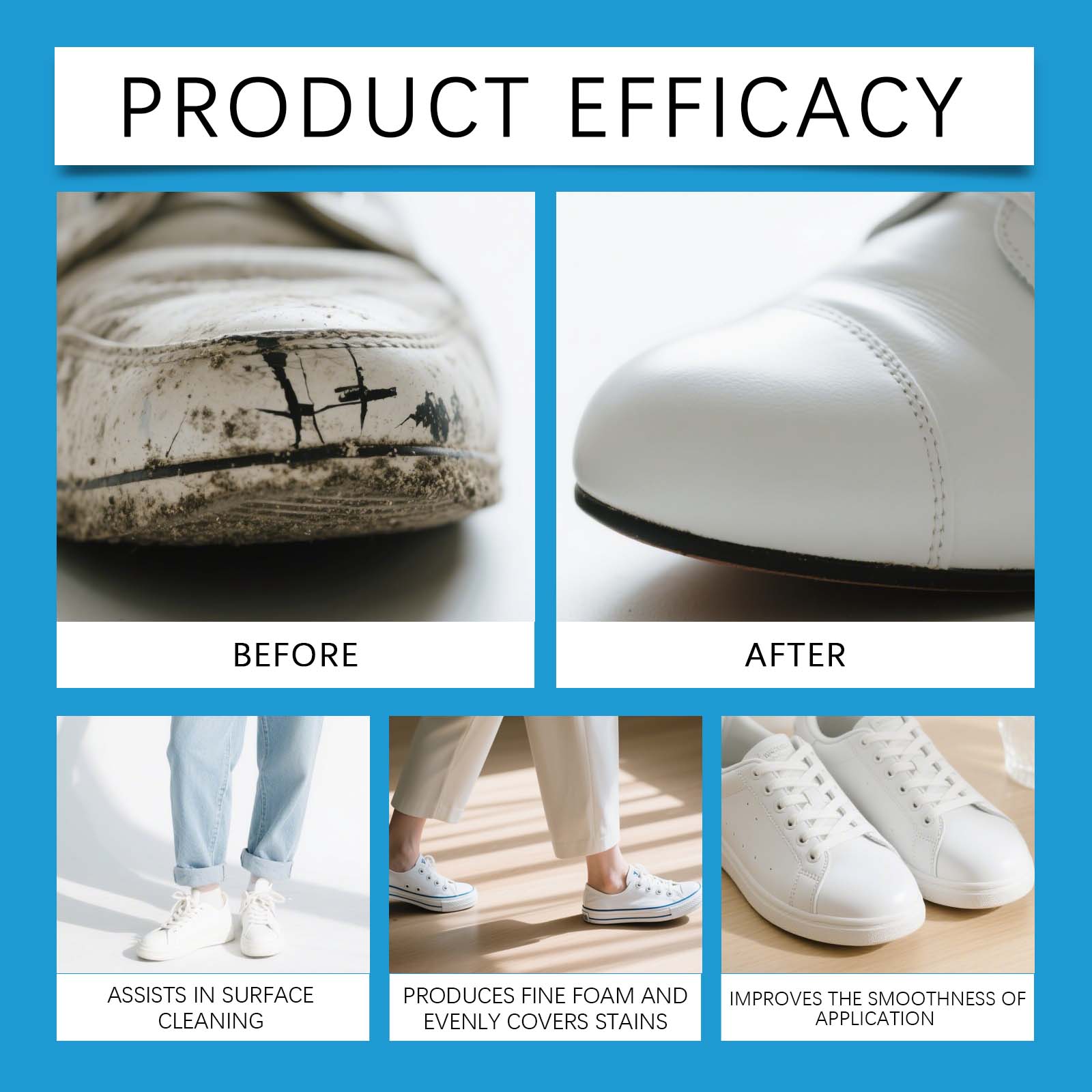 화이트 슈즈 클리너 크림 스니커즈 얼룩 제거제 무수 세 - Sneaker Care Whitener 리뷰 및 가격