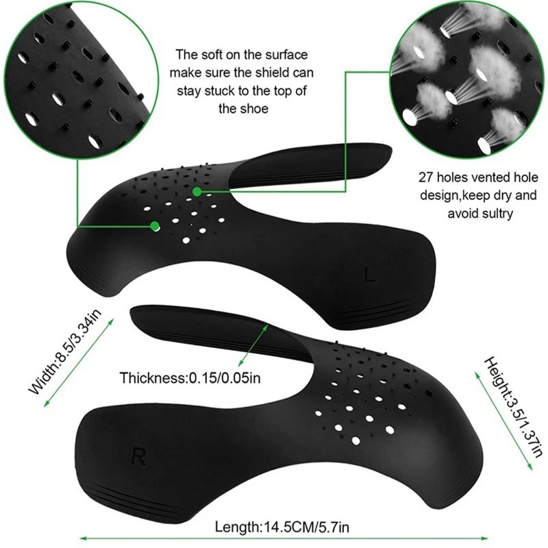 5쌍의 가벼운 주름 방지 신발 발가락 보호대, 굽힘 방 - Crease Protector Toe 리뷰 및 가격